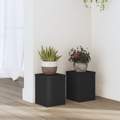 Supporti Per Piante 2 Pz Bianchi 30X30X50Cm Legno Multistrato