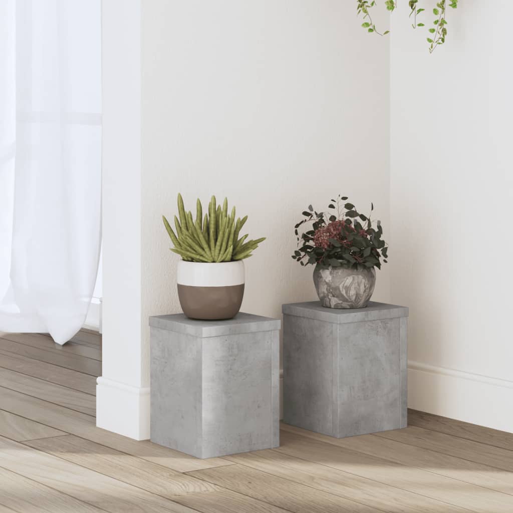 Supporti Per Piante 2 Pz Bianchi 30X30X50Cm Legno Multistrato