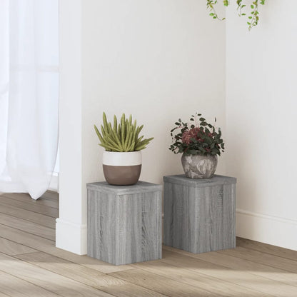 Supporti Per Piante 2 Pz Bianchi 30X30X50Cm Legno Multistrato