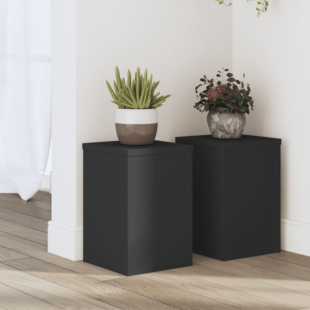 Supporti Per Piante 2 Pz Bianchi 30X30X50Cm Legno Multistrato