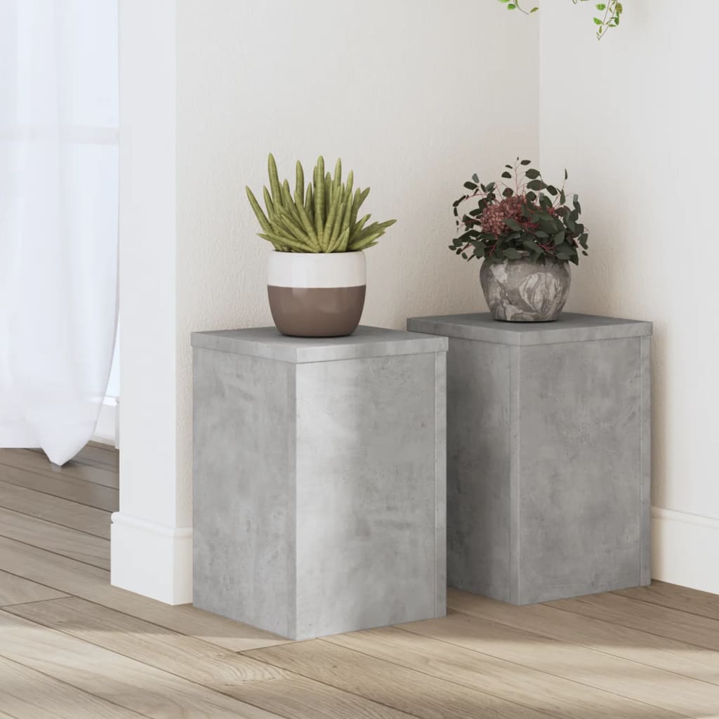 Supporti Per Piante 2 Pz Bianchi 30X30X50Cm Legno Multistrato