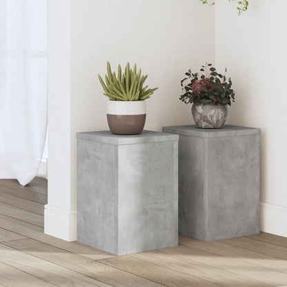 Supporti Per Piante 2 Pz Bianchi 30X30X50Cm Legno Multistrato