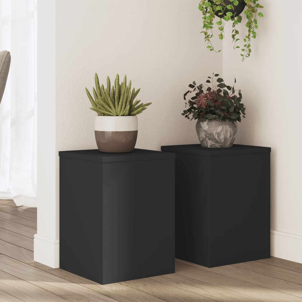 Supporti Per Piante 2 Pz Bianchi 30X30X50Cm Legno Multistrato