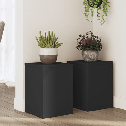 Supporti Per Piante 2 Pz Bianchi 30X30X50Cm Legno Multistrato
