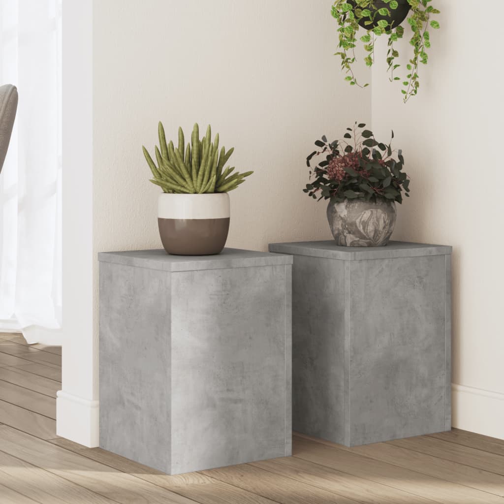 Supporti Per Piante 2 Pz Bianchi 30X30X50Cm Legno Multistrato