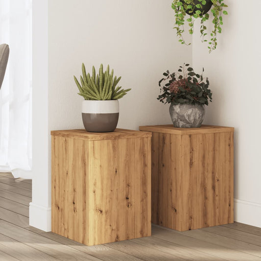 Supporti Per Piante 2 Pz Rovere 25X25X35 Cm In Multistrato