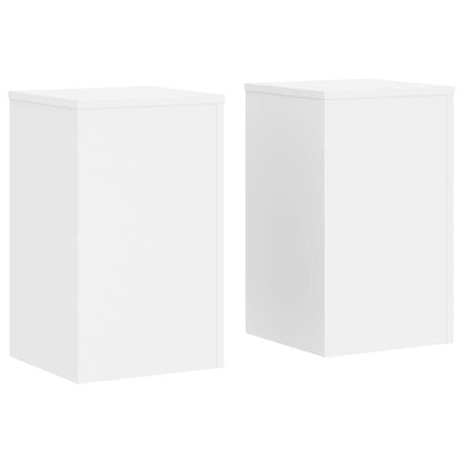 Supporti Per Piante 2 Pz Bianchi 30X30X50Cm Legno Multistrato
