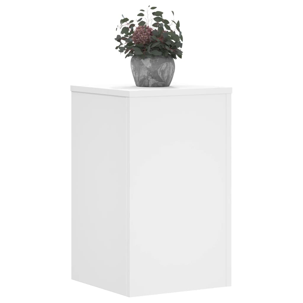 Supporti Per Piante 2 Pz Bianchi 30X30X50Cm Legno Multistrato