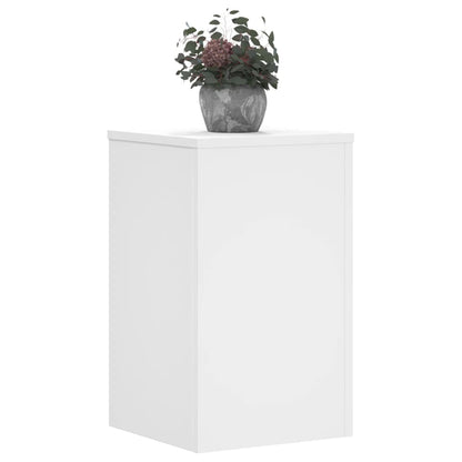 Supporti Per Piante 2 Pz Bianchi 30X30X50Cm Legno Multistrato