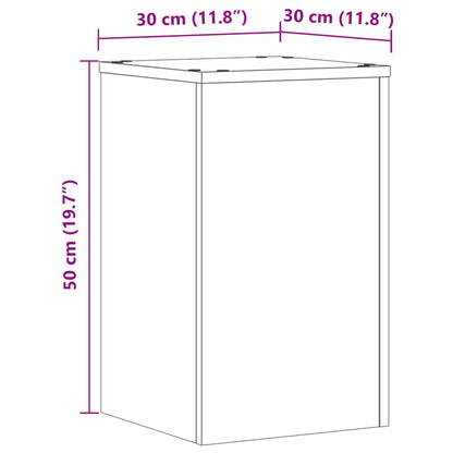 Supporti Per Piante 2 Pz Bianchi 30X30X50Cm Legno Multistrato