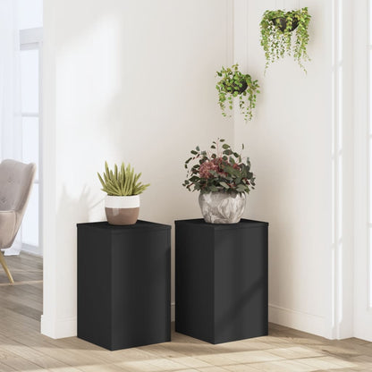 Supporti Per Piante 2 Pz Bianchi 30X30X50Cm Legno Multistrato