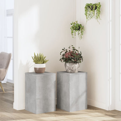 Supporti Per Piante 2 Pz Bianchi 30X30X50Cm Legno Multistrato