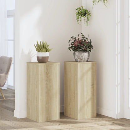 Supporti Per Piante 2 Pz Bianchi 30X30X50Cm Legno Multistrato