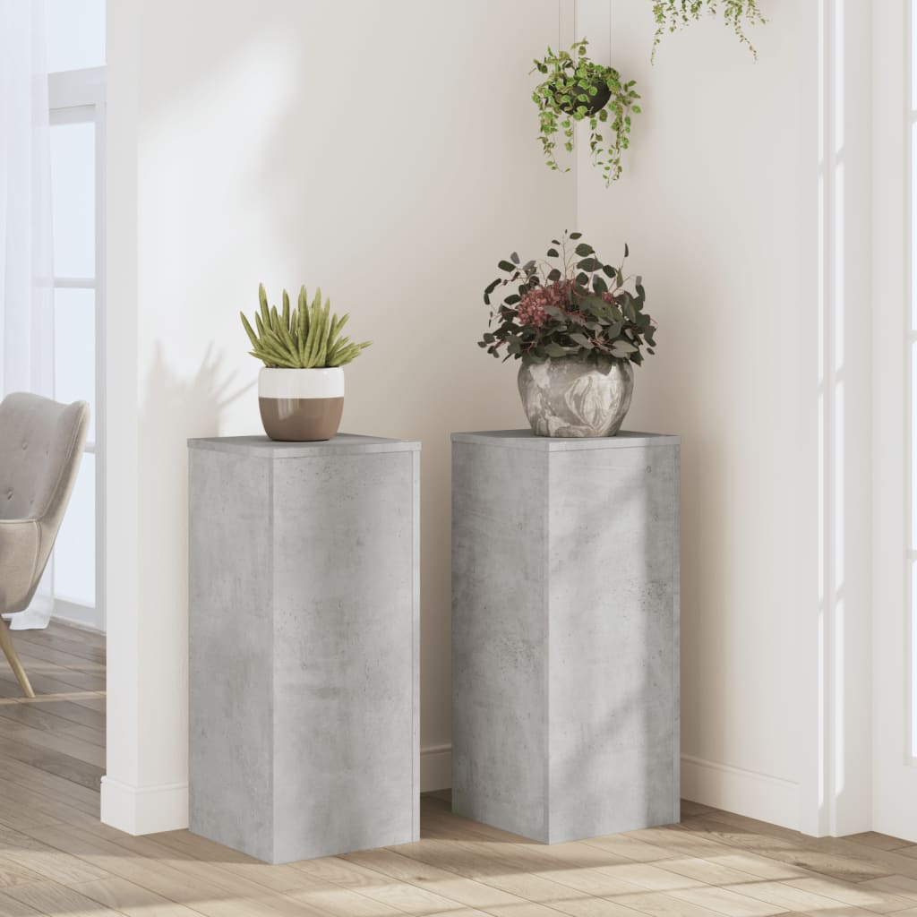 Supporti Per Piante 2 Pz Bianchi 30X30X50Cm Legno Multistrato