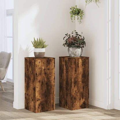 Supporti Per Piante 2 Pz Bianchi 30X30X50Cm Legno Multistrato