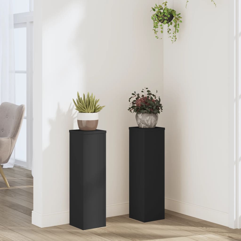 Supporti Per Piante 2 Pz Bianchi 30X30X50Cm Legno Multistrato