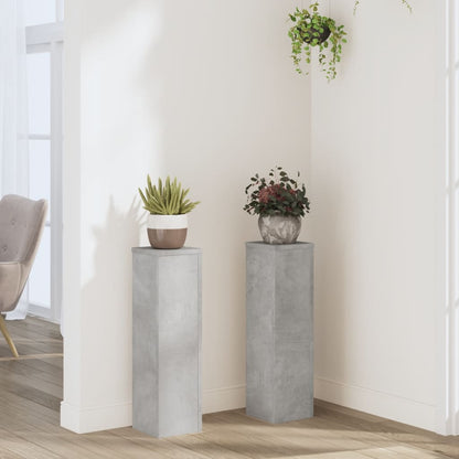 Supporti Per Piante 2 Pz Bianchi 30X30X50Cm Legno Multistrato