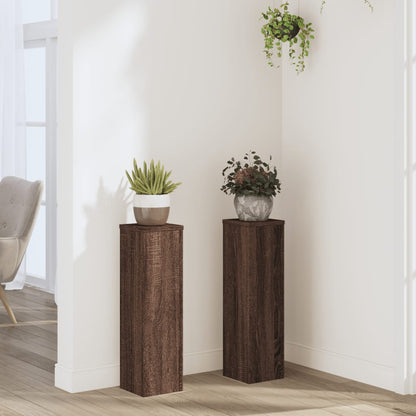 Supporti Per Piante 2 Pz Bianchi 30X30X50Cm Legno Multistrato