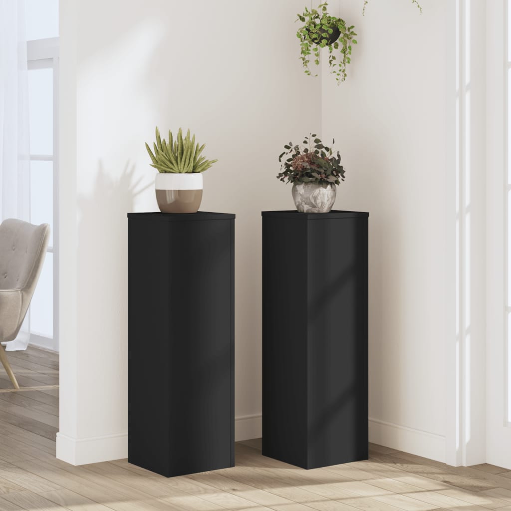 Supporti Per Piante 2 Pz Bianchi 30X30X50Cm Legno Multistrato