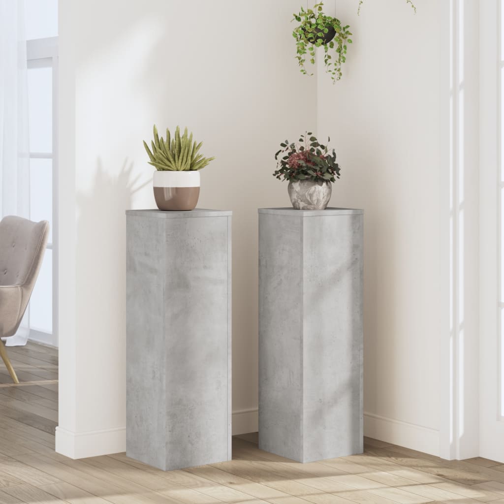 Supporti Per Piante 2 Pz Bianchi 30X30X50Cm Legno Multistrato