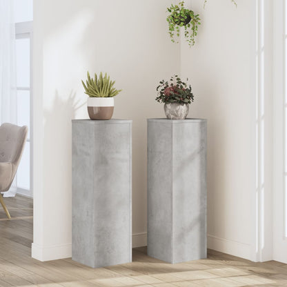 Supporti Per Piante 2 Pz Bianchi 30X30X50Cm Legno Multistrato