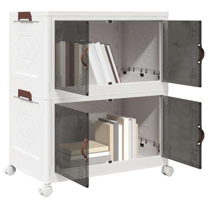 Scatola Portaoggetti Con Ruote 3 Livelli 28 L 48,5X29,5X86 Cm