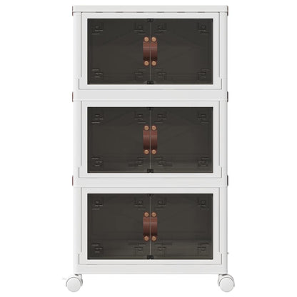 Scatola Portaoggetti Con Ruote 3 Livelli 28 L 48,5X29,5X86 Cm