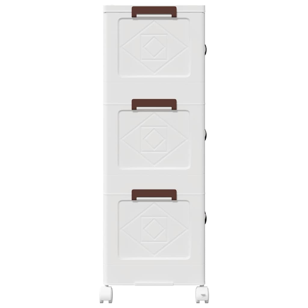 Scatola Portaoggetti Con Ruote 3 Livelli 28 L 48,5X29,5X86 Cm