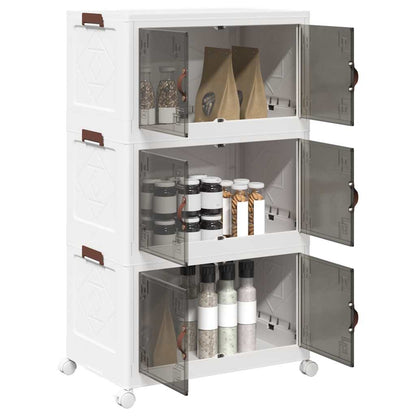 Scatola Portaoggetti Con Ruote 3 Livelli 28 L 48,5X29,5X86 Cm