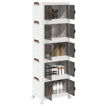 Scatola Portaoggetti Con Ruote 3 Livelli 28 L 48,5X29,5X86 Cm