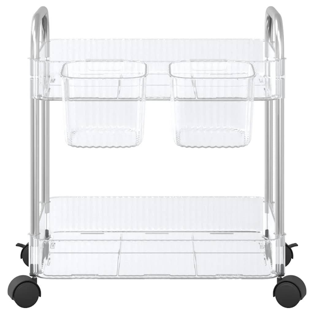 Carrello Portaoggetti A 2 Livelli 37X28X43,5 Cm In Acrilico