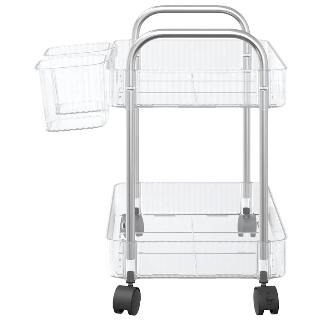 Carrello Portaoggetti A 2 Livelli 37X28X43,5 Cm In Acrilico