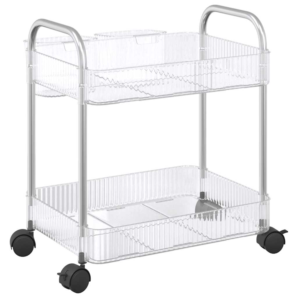 Carrello Portaoggetti A 2 Livelli 37X28X43,5 Cm In Acrilico