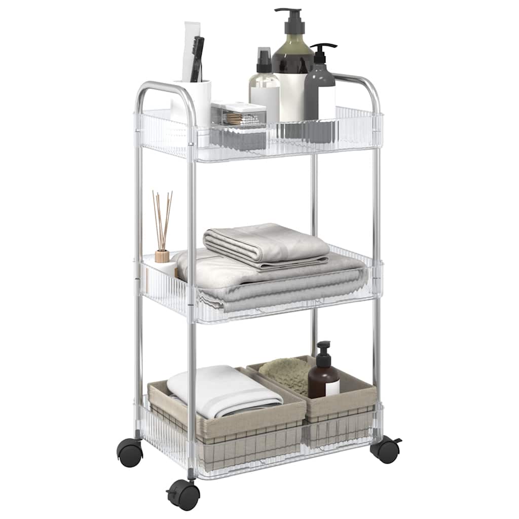 Carrello Portaoggetti A 2 Livelli 37X28X43,5 Cm In Acrilico