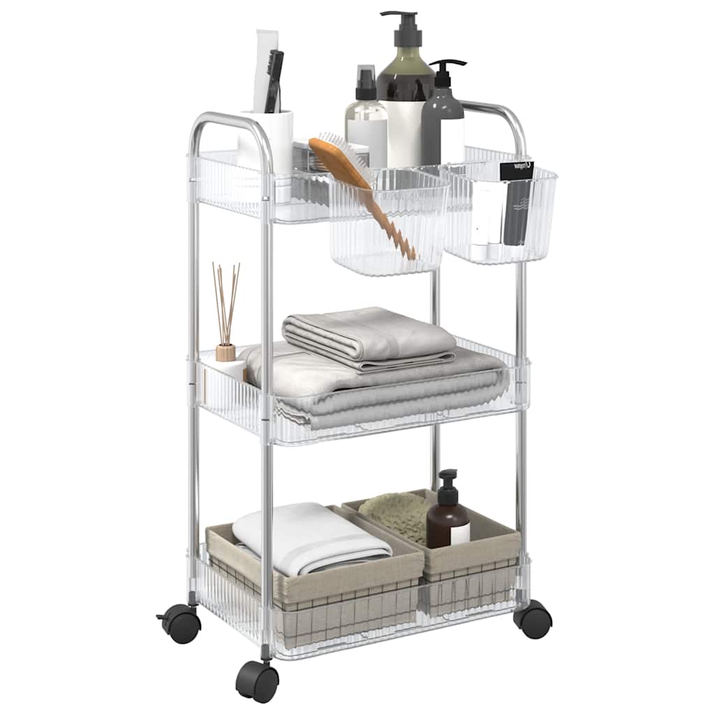 Carrello Portaoggetti A 2 Livelli 37X28X43,5 Cm In Acrilico
