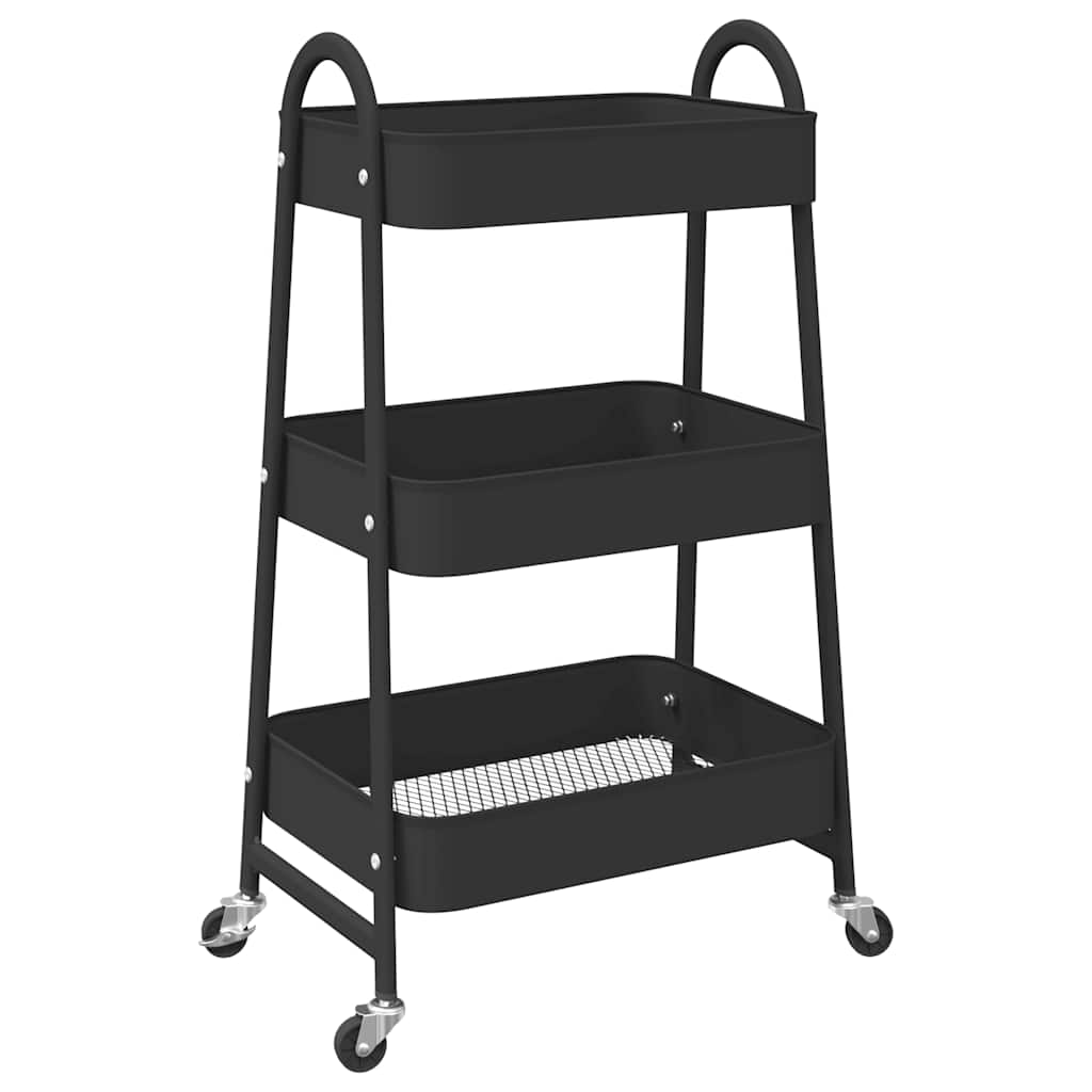 Carrello Portaoggetti A 3 Ripiani 42X41,5X77 Cm In Acciaio
