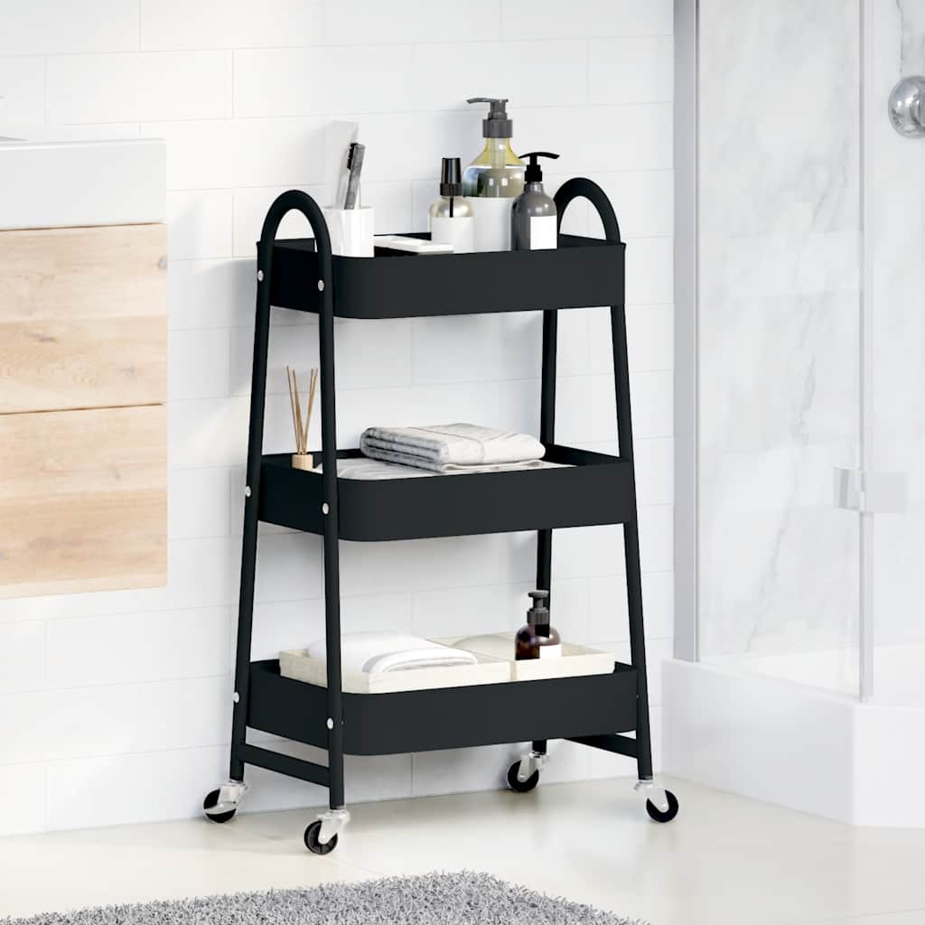 Carrello Portaoggetti A 3 Ripiani 42X41,5X77 Cm In Acciaio