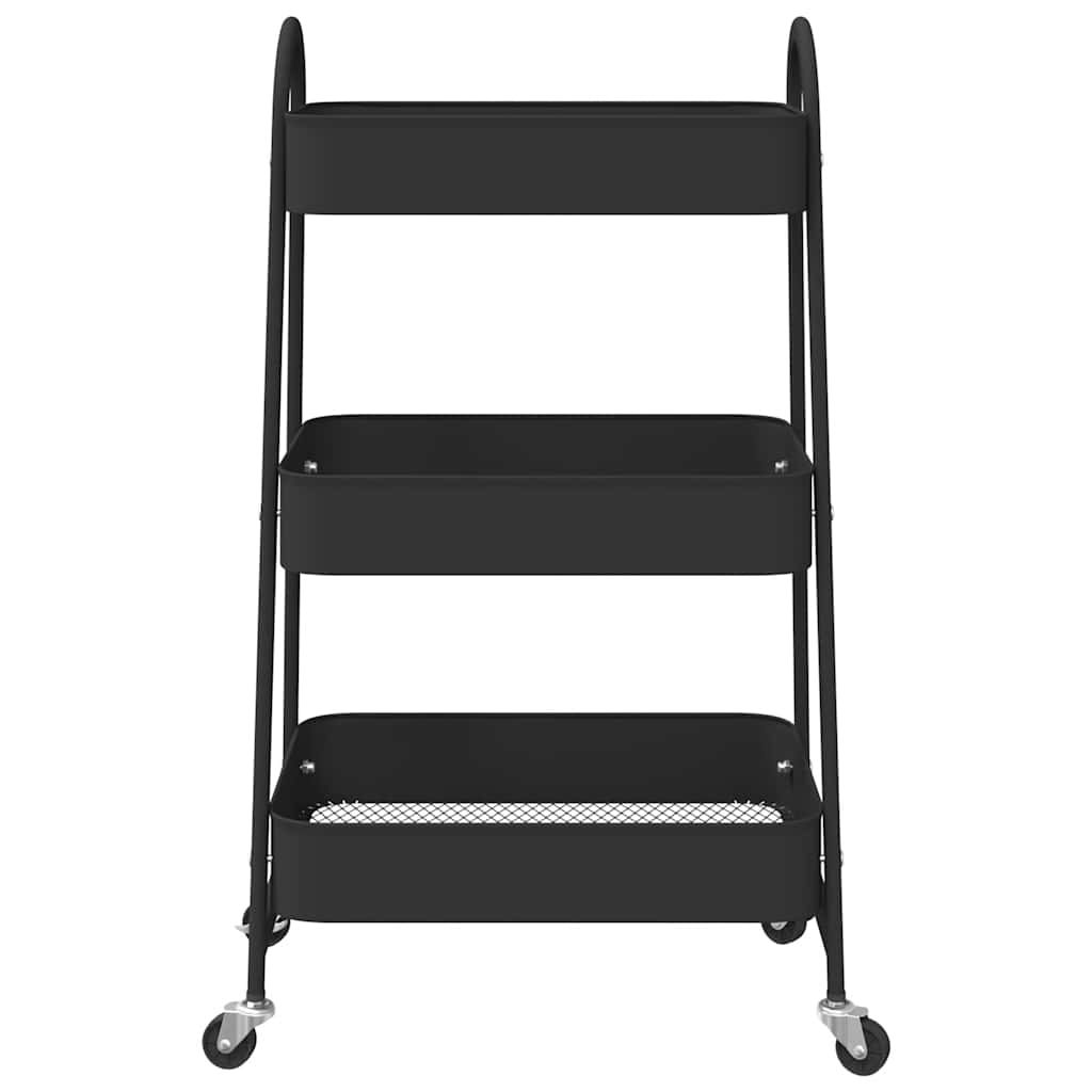 Carrello Portaoggetti A 3 Ripiani 42X41,5X77 Cm In Acciaio