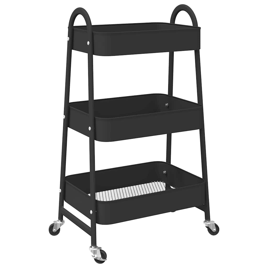 Carrello Portaoggetti A 3 Ripiani 42X41,5X77 Cm In Acciaio