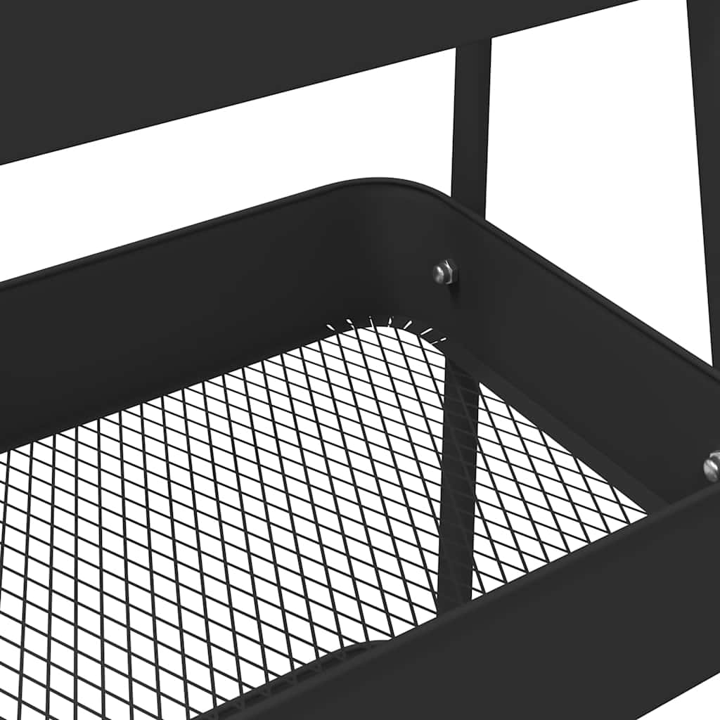 Carrello Portaoggetti A 3 Ripiani 42X41,5X77 Cm In Acciaio