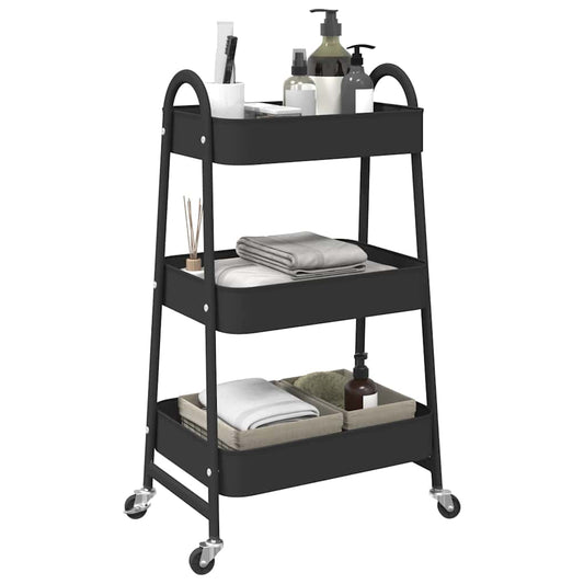 Carrello Portaoggetti A 3 Ripiani 42X41,5X77 Cm In Acciaio