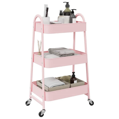 Carrello Portaoggetti A 3 Ripiani 42X41,5X77 Cm In Acciaio