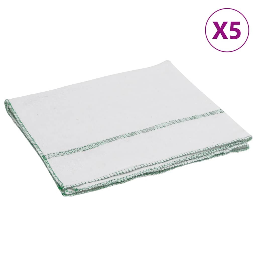 Panni Per La Pulizia 10Pz Righe Bianche E Verdi 50X60 Cm