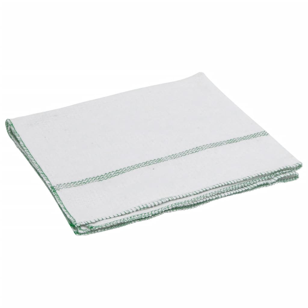 Panni Per La Pulizia 10Pz Righe Bianche E Verdi 50X60 Cm