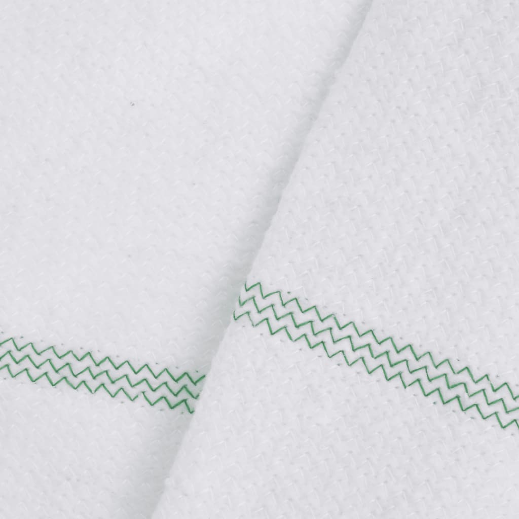 Panni Per La Pulizia 10Pz Righe Bianche E Verdi 50X60 Cm