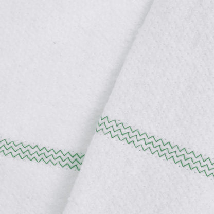 Panni Per La Pulizia 10Pz Righe Bianche E Verdi 50X60 Cm