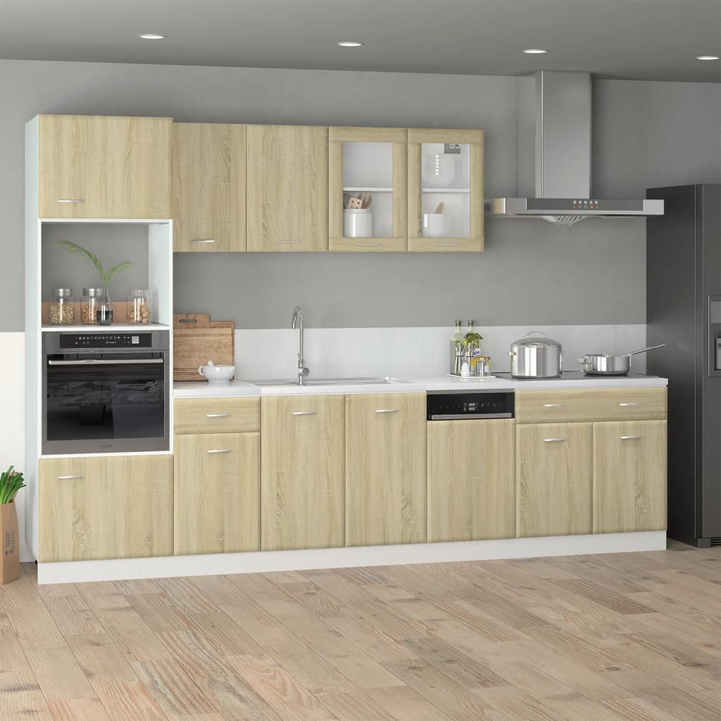Set Di Mobili Da Cucina 7 Pz In Truciolato