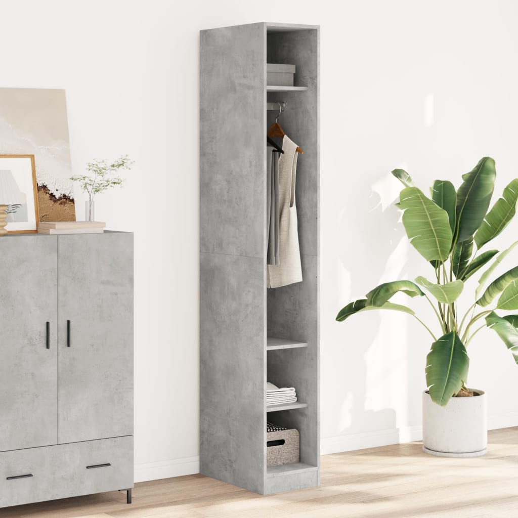 Armadio In Legno Multistrato Grigio Cemento