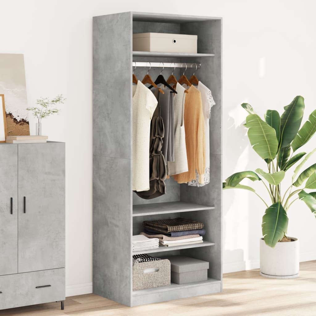 Armadio In Legno Multistrato Grigio Cemento
