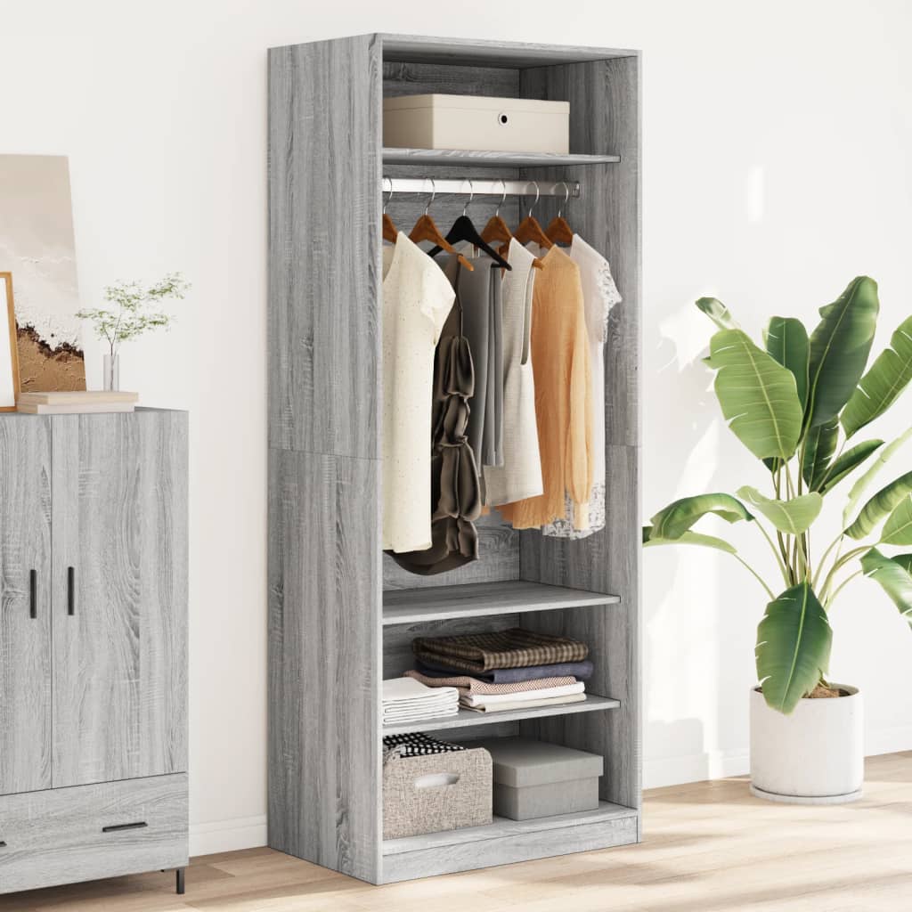 Armadio In Legno Multistrato Grigio Sonoma